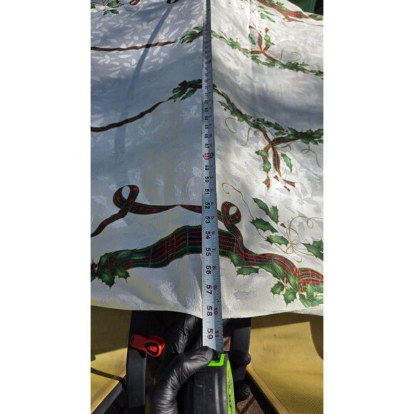 Lenox Holiday Nouveau 60 X 139" Large Tablecloth w/ 6 Napkins Christmas Holly Ri - Picture 7 of 8